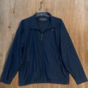 Rebar Jacket Mens Small Navy Blue Nano Travel Full Zip Phone Glasses Pockets